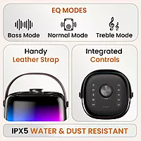 Portronics POR 2036 Dash 4 Speaker – 50W Bluetooth 5.3 | Karaoke Mic | RGB | Black