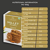 SMOOR Premium Almond Millet Cookies Crunchy & Sweet Gourmet Cookie Biscuits 150g