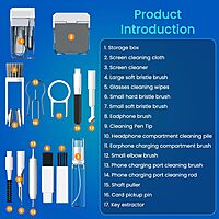 Portronics Clean ONE 16-In-1 Cleaning Kit for Laptop, Mobiles, and Tablets – White