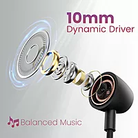 Portronics Harmonics Z9 Bluetooth In-Ear Headset – V5.3, Type-C, LED Display | Black