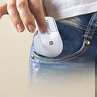 Portronics Toad Mino: Sleek White Wireless Mouse with Dual Connectivity. Compact design, perfect for travel. Enjoy seamless navigation and comfort with this stylish, portable accessory.