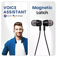 Portronics Harmonics Z10 Bluetooth In-Ear Headset – V5.3, Type-C | 35Hrs Play Time | Black