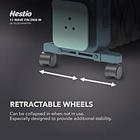 Havells Hestio 11 Wave Fin OFR 2900 Watt with 3 Heat Setting 1000W/1500W/2500W & PTC Heater 400W