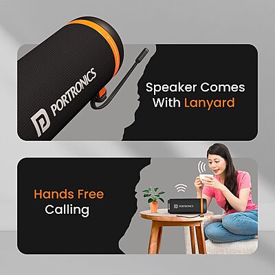 Portronics POR 2854 Breeze 7 15W Bluetooth Speaker – BT 5.4  RGB  TWS  HF Calling  Black