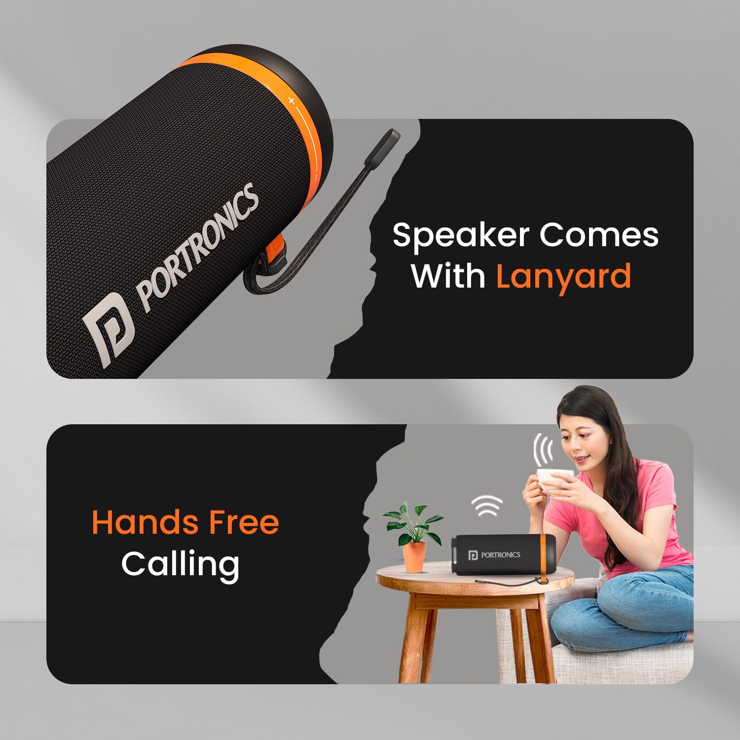 Portronics POR 2854 Breeze 7 15W Bluetooth Speaker – BT 5.4 RGB TWS HF Calling Black