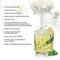 Treo by Milton Steps 225 Juice Glass Tumbler, Set of 6, 230 ml Each, Transparent