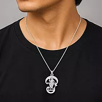 925 Sterling Silver Lord Murugan and Kartikeya Vel Pendant for Men & Women