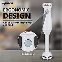 Lifelong Stainless Steel 300 Watts Hand Blender Low Noise Anti-Splash