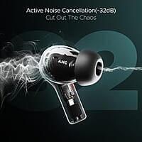 boAt Airdopes Flex 454 ANC Truly Wireless in Ear Ear Buds w/Smart Features, ANC, 60HRS Playback,Hearables App Support,4 Mics ENx,Multi Point,ASAP Charge, IPX5,Beast Mode Ear Buds TWS