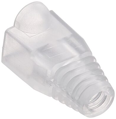 RJ45 Connector Boots Cat5E/Cat6 Plugs – Caps for Network Cables (Transparent )