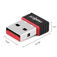 Front tech Wifi Dongle 150 Mbps Mini Wireless Network USB Wi-Fi Adapter for PC, Desktop, Laptop. Compact design, easy setup, reliable connection for seamless internet browsing and streaming.