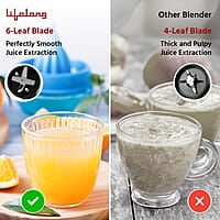 Lifelong Nutri Blender for Smoothies and Juices 100% Copper Motor- 1000 Watt with Detachable Handle 3 jars Mixer Grinder