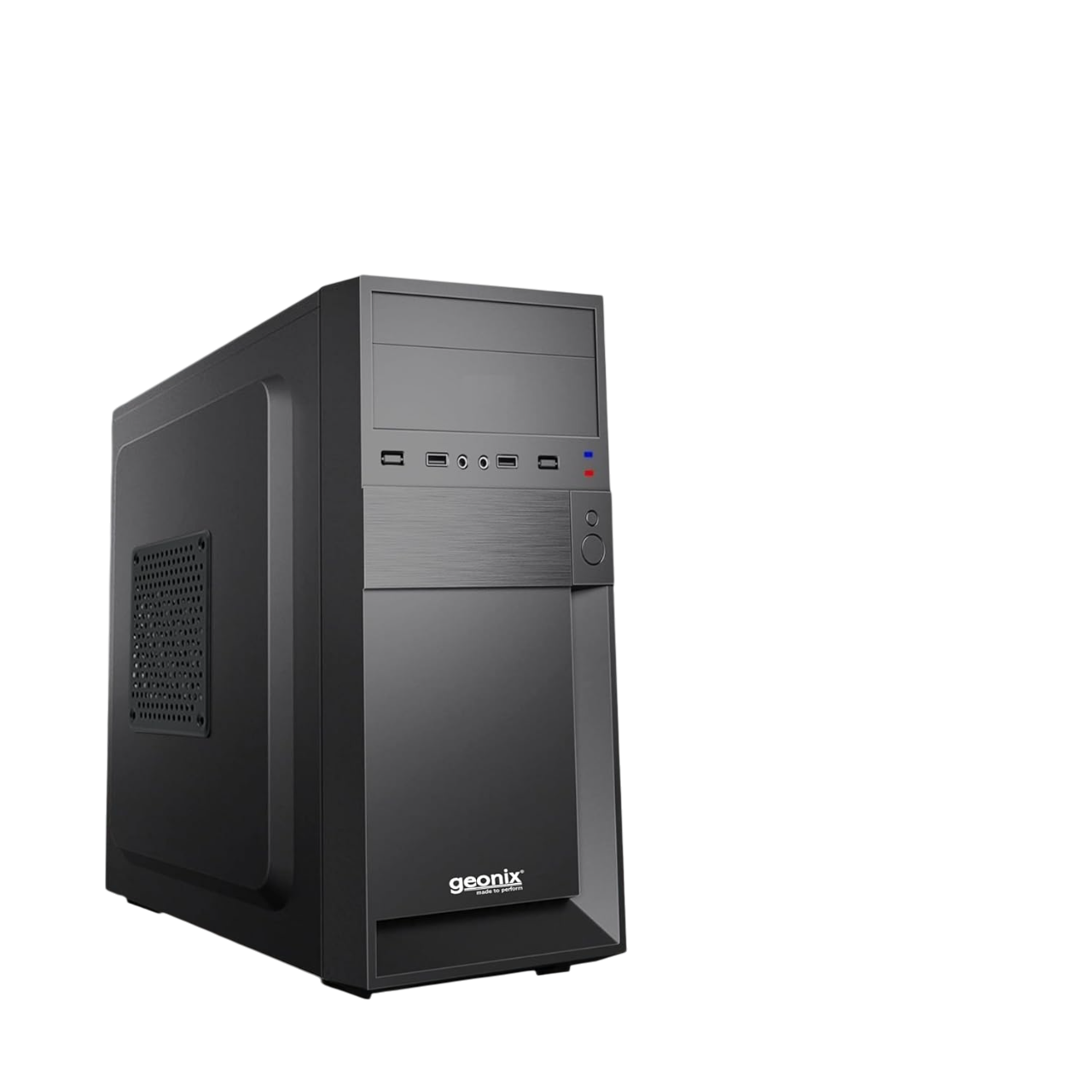 Geonix Metal Cabinet, Audio Port, 2 USB 2.0, Micro/Mini ATX, Black, Gx-1714