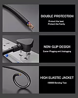 Uport 1.8M Right Angle Power Cord for Desktop, designed for tight spaces, durable construction, and optimal performance. Perfect for connecting your desktop to power outlets with ease.