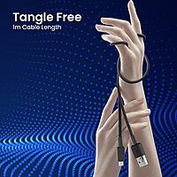 Portronics Konnect Link Micro USB Cable – 3A Fast Charging & 480 Mbps Data | 1M | Black