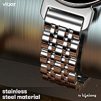 Vibez by Lifelong Ruby 1.04" AMOLED Smartwatch for Women with Metal Strap, Bluetooth Calling, 60 Hz, Voice Assistance silver