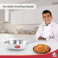 Wonderchef Nigella Tri-ply Stainless Steel 26 cm Fry Pan 2.6 litre 2.5mm Thickness