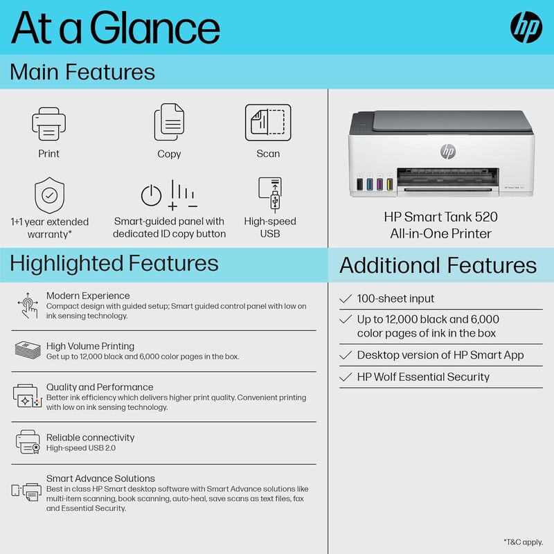 HP SMART TANK 520 MFP PRINTER