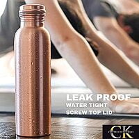 Copper Water Bottle, 1000ml, Brown