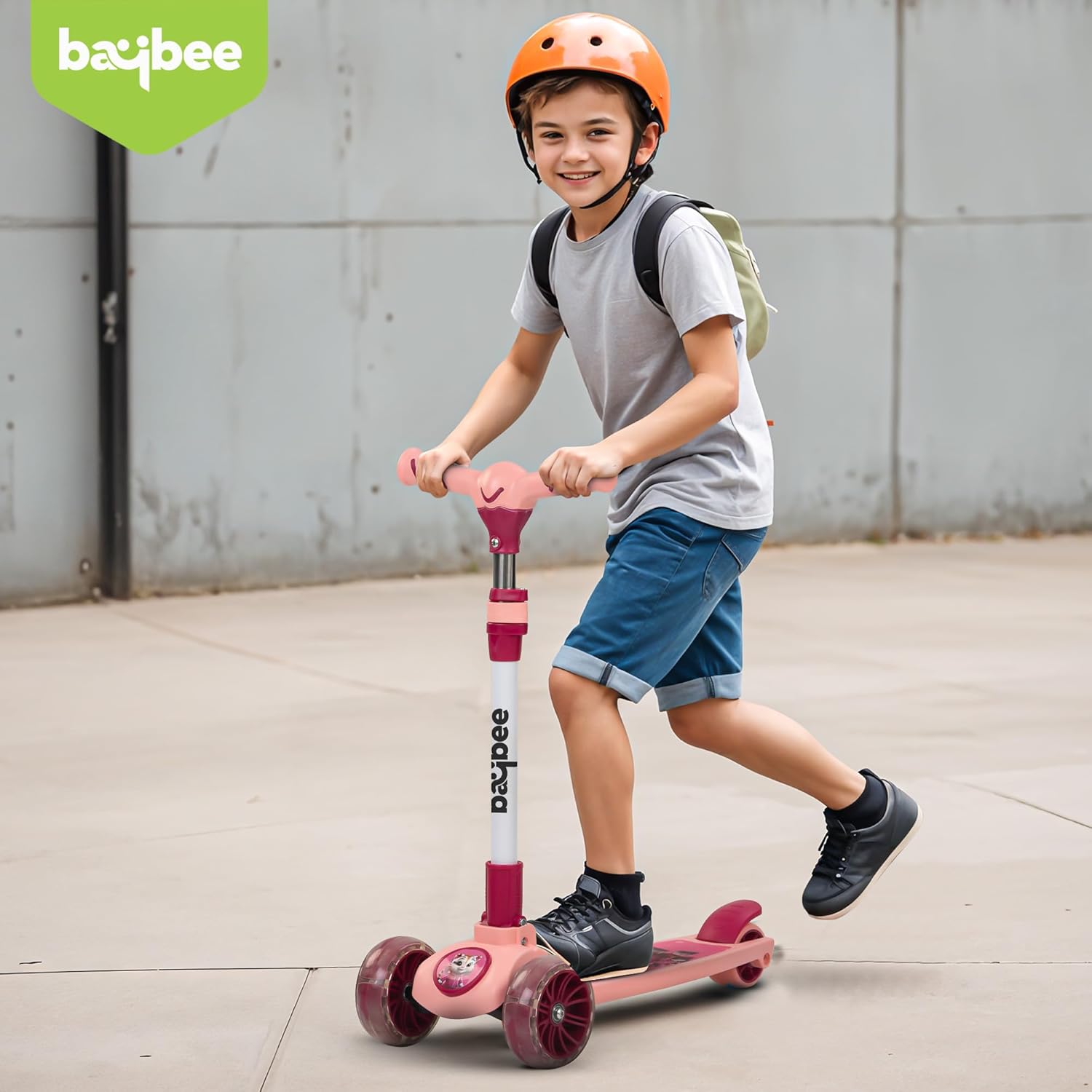 Baybee Kitty Kick Scooter for Kids, Foldable Kids Scooter- Pink Baybee Kitty Kick Scooter for Kids, Foldable Kids Scooter- Pink