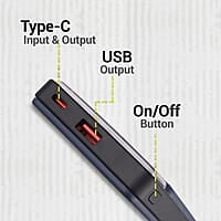ZEBRONICS MW65 Wireless Power Bank, 10000 mAh, Rapid Charge, Built-in Wireless Charging Pad, Outputs - 22.5W Wired | 15W Wireless, Type C PD, LED Indicator