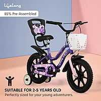 Lifelong Juniors Ride Cycle 14T with Training Wheel, Mudguard for Boys and Girls