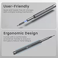 Portronics Bit Box – 24-in-1 Screwdriver Kit Black is a versatile toolset featuring 24 interchangeable bits, a durable handle, and a compact design, perfect for home repairs and DIY projects.