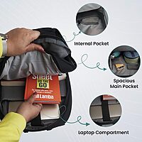 Portronics Byte Backpack – 15.6 Inch Laptop Backpack | Black | 1 Year Warranty