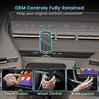 Portronics Tune Bluetooth v5.3 Receiver for Car | Wireless Android Auto + CarPlay | Black