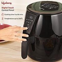 Lifelong Air Fryer 1 Year Warranty 1350W, 4.2L, Air Fryer for Home, Digital Air-Fryer with 6 Presets