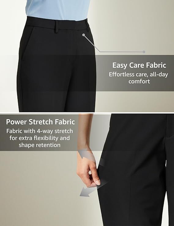 Women's Slim Fit 4-Way Stretch Formal Trousers