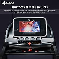 Lifelong Treadmill for Home - 6 HP Peak Motorized Treadmill, 6 Level Manual Inclines, Max Speed 14 km/hr - Heart Rate Sensor, Bluetooth Speaker,Max Weight 120Kg