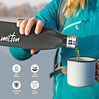MILTON Shine 1000 Stainless Steel Water Bottle, 900 ml Single walled  Leak Proof