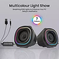 Portronics POR 2246 In Tune 5 USB Powered Speaker – 12W | 3.5mm Jack | LED Light | Black