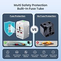 Portronics Juicemate Go Universal Travel Adapter – 6A AC Output | White