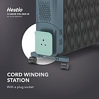 Havells Hestio 13 Wave Fin OFR 2900 Watt with 3 Heat Setting 1000W/1500W/2500W & PTC Heater 400W