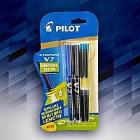 Pilot V7 Hi-tecpoint Pen with cartridge system - 1 Blue, 1 Black Pen, Pilot V7 Hi-tecpoint Pen with cartridge system - 1 Blue, 1 Black Pen,
