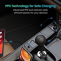 Portronics 36W Car Charger | Dual Port USB-A & Type-C PD | Fast charging for smartphones & tablets | Compact design | Overload protection | Ideal for travel | Compatible with all devices.