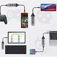 uPort 2-in-1 USB 3.0 Hub – Connect up to 4 devices with USB & Type-C ports. Fast data transfer, compact design, perfect for laptops and desktops. Enhance your connectivity effortlessly!