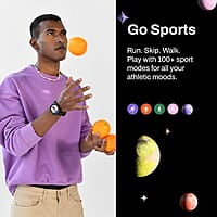 Fitshot 1.32" Round CosmicDisplay 360 * 360 High Resolution with BT Calling Smartwatch, 100+ Sports Mode with IP68, Sp02 Tracking, 100+ Watch Faces, AI Voice Assistant