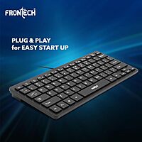 Frontech KB-0041 – Wired USB keyboard with ergonomic design, quiet keys, and durable build for comfortable and efficient daily typing.