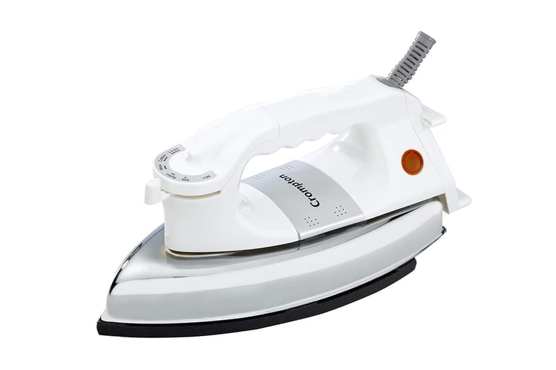 Crompton Greaves Rhino 1000-Watt Heavy weight Dry Iron with Non Stick Teflon Coating