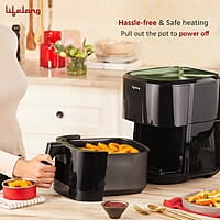 Lifelong 8L Digital Air Fryer for Home with Touch Panel & 8 Pre-Set Menus - 1500 W Electric Airfryer