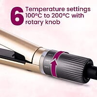 AGARO Hair Straightener, Ceramic Coated Floating Plates, Adjustable Temperature