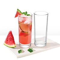 Treo by Milton Embassy Cool Glass Tumbler, Set of 6, 260 ml Each, Transparent |Serve Juices | Cold Drinks | Water | Cocktails | Mixed Drinks