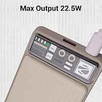 ZEBRONICS MW65 Wireless Power Bank, 10000 mAh, Rapid Charge, Built-in Wireless Charging Pad, Outputs - 22.5W Wired | 15W Wireless, Type C PD, LED Indicator