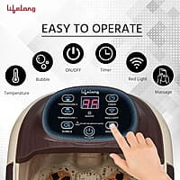 Lifelong LLM279 Corded Electric Foot Spa and Massager with 4 Automatic Rollers & 4 Manual Rollers, Digital Panel
