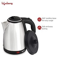 Lifelong LLEK15 Electric Kettle 1.5L with Stainless Steel Body, Easy and Fast Boiling