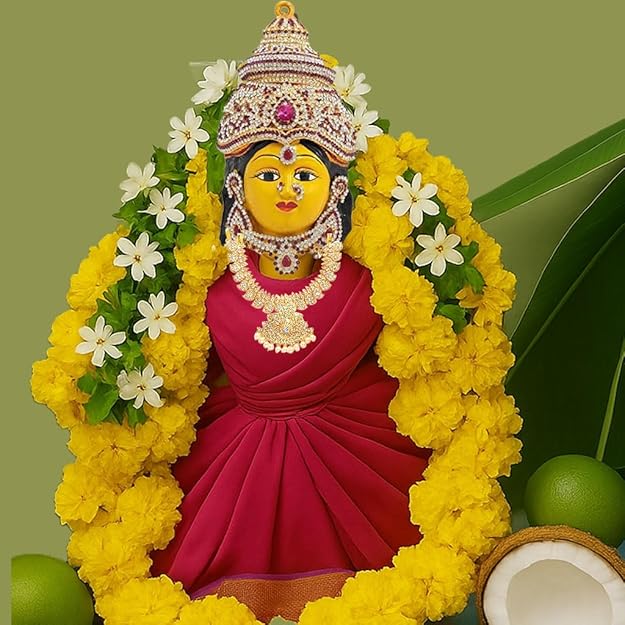 Gold Plated White Stone Attigai Necklace