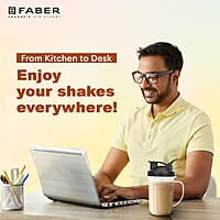 Faber Sportz Blender FSB 3-in-1 Nutrifit Nero Mixer Grinder Blender 400W 100% Copper Motor